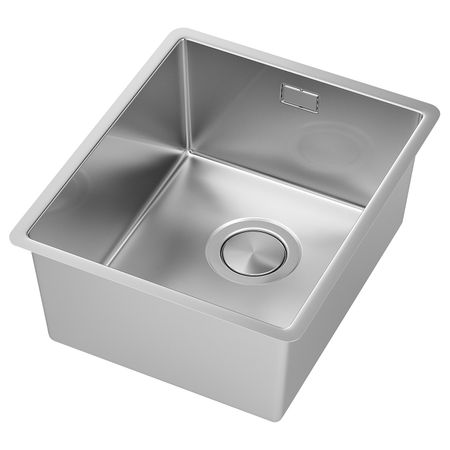 Одинарная врезная мойка, нержавеющая сталь 37x44 см IKEA NORRSJÖN НОРРШЁН 392.430.45