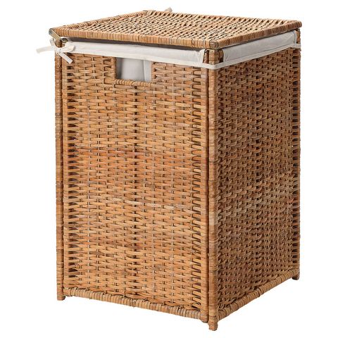 BRANÄS Корзина для белья с подкладкой - ротанг 80 л