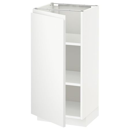 Напольный шкаф с полками, белый/Воксторп матовый белый 40x37 см IKEA METOD МЕТОД 594.473.53