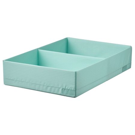 Ящик с отделениями, светлая бирюза 34x51x10 см IKEA STUK СТУК 204.716.45