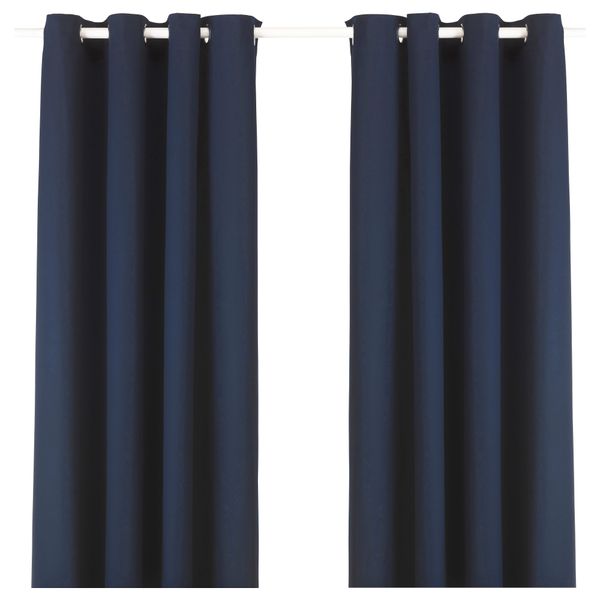 Гардины, 1 пара МЕРЕТЕ, синий (145x300 см) - схема-чертеж с размерами