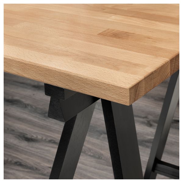 Стол ГЕРТОН / АЛЕКС, бук, черный белый (310x75 см) - фото 2