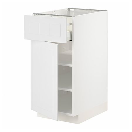 Напольный шкаф с ящиком/дверцей, белый/Стенсунд белый 40x60 см IKEA METOD МЕТОД / MAXIMERA МАКСИМЕРА 694.097.13