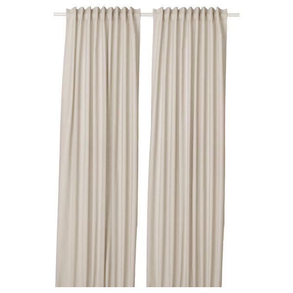 Гардины, 2 шт., бежевый 145x300 см IKEA ANNALOUISA АННАЛУИЗА 204.524.54 - фото 1
