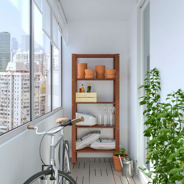 Стеллаж, для сада, 70x35x161 см, коричневая морилка IKEA TORDH ТУРД 893.161.76 - фото 4