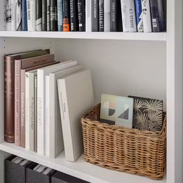 SKRUVBY Шкаф для ТВ, комбинация - белый 216x38x140 см - фото 4