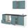 Кухня, глянцевый/синяя бирюза 220x61x220 см IKEA KNOXHULT КНОКСХУЛЬТ 594.244.22