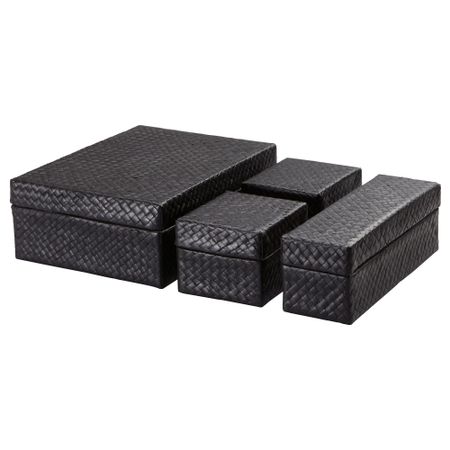 Набор коробок с крышкой, 4 штуки БЛАДИС, черный