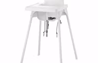 ANTILOP Высокий стульчик со столешн - белый/белый