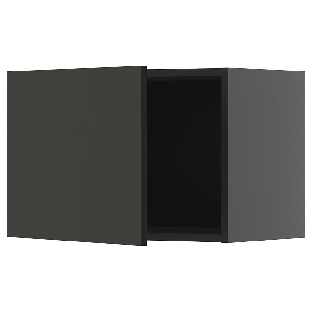 METOD Навесной шкаф - черно-серый/Nickebo матовый антрацит 60x40 см - фото 1
