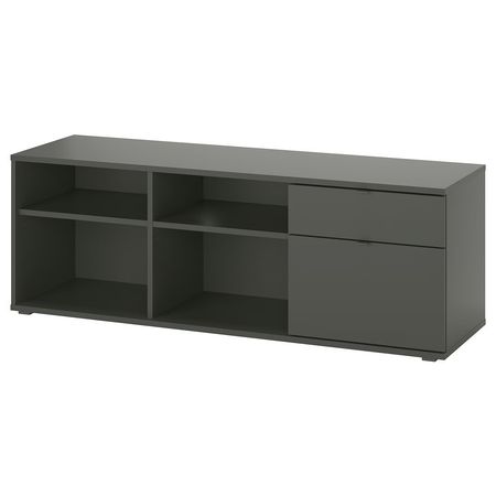 VIHALS Тумба под ТВ - темно-серый 146x37x50 см