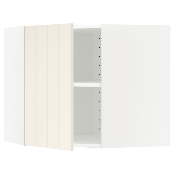 Угловой навесной шкаф с полками МЕТОД, белый, Хитарп белый с оттенком - схема-чертеж с размерами
