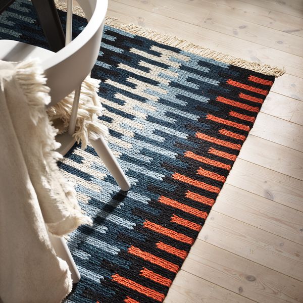 Ковер, безворсовый, 170x240 см, ручная работа разноцветный IKEA RESENSTAD РЕСЕНСТАД 004.705.19 - фото 6