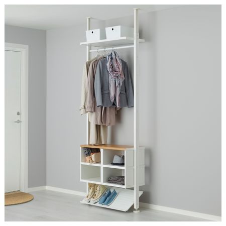 1 секция ЭЛВАРЛИ, белый (92x36x222-350 см)