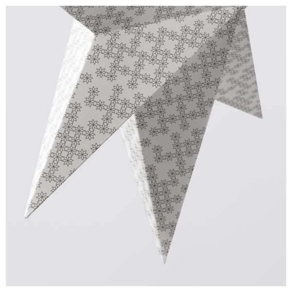 Абажур СТРОЛА, серый снежинки, белый (60 см) - схема-чертеж с размерами