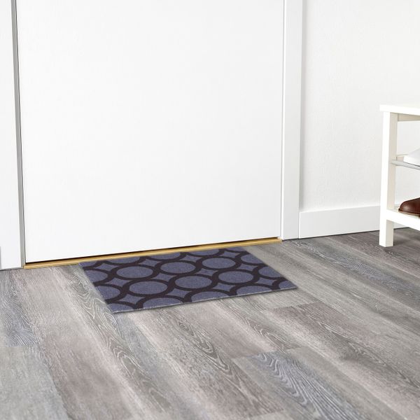 Придверный коврик, орнамент-круги серый-черный 40x60 см IKEA МЕЙЛС 403.924.35 - фото 2