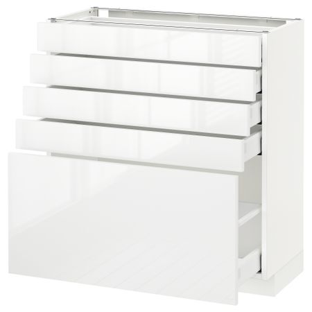 Напольный шкаф с 5 ящиками МЕТОД / МАКСИМЕРА, белый, Рингульт белый