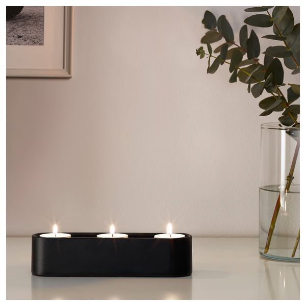 Подсвечник для греющей свечи 3-местный ЮППЕРЛИГ, темно-серый (5 см) - фото 2