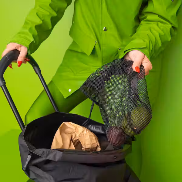 RADARBULLE РАДАРБУЛЛЕ Сумка хозяйственная на колесиках - чёрный 33x24x68 см/38 л - фото 5