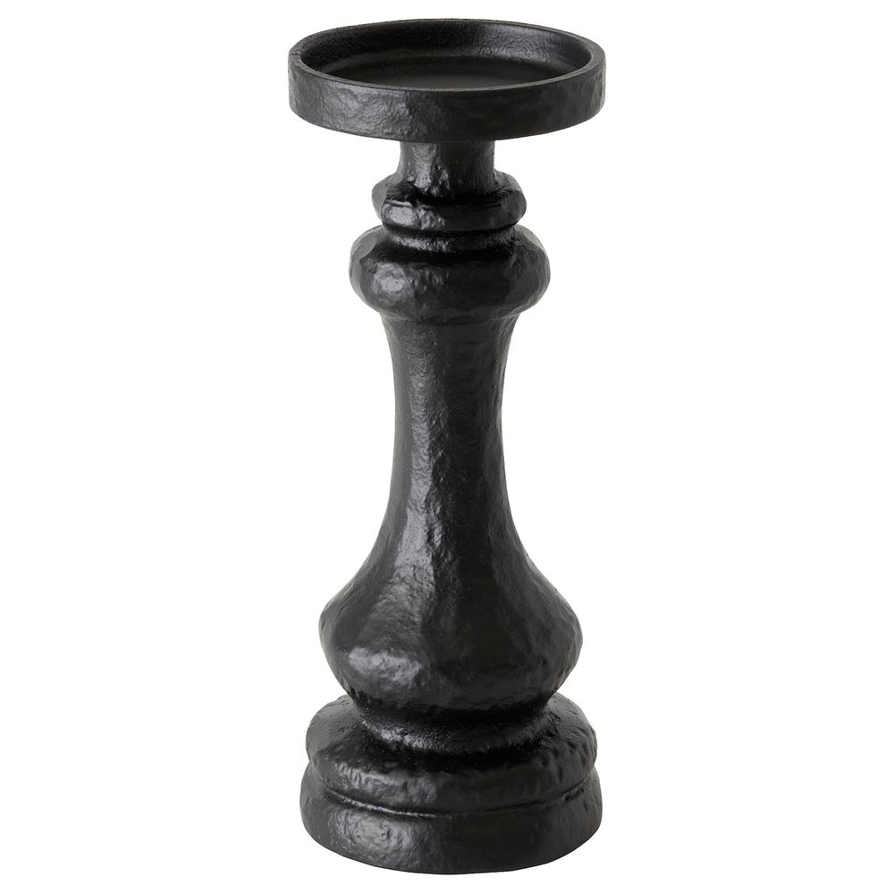 Подсвечник для свечи/форм свечи, черный 20 см IKEA EFTERSKÖRD ЭФТЕРСКЁРД 905.035.39 - фото 1