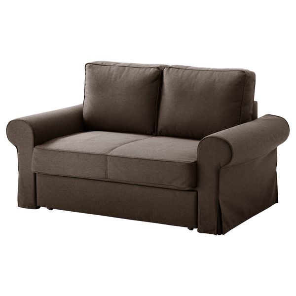 Чехол на 2-местный диван-кровать БАККАБРУ, Йонсбуда коричневый - схема-чертеж с размерами