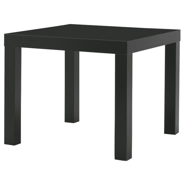 Придиванный столик, черный 55x55 см IKEA LACK ЛАКК 903.832.35 - фото 1