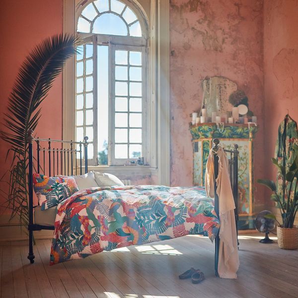 Пододеяльник и 1 наволочка, белый/разноцветный 150x200/50x70 см IKEA СКОГСФИББЛА 904.593.48 - фото 4