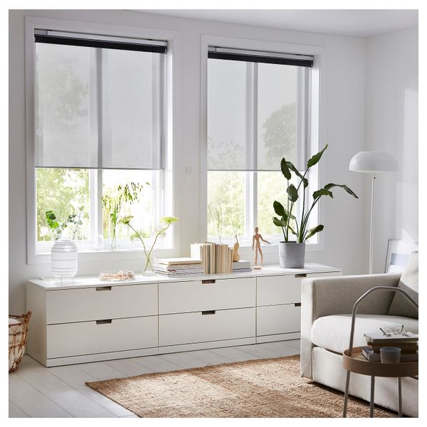 Рулонная штора, беспроводная/с батарейным питанием серый 100x195 см IKEA KADRILJ КАДРИЛЬ 804.081.18 - фото 5