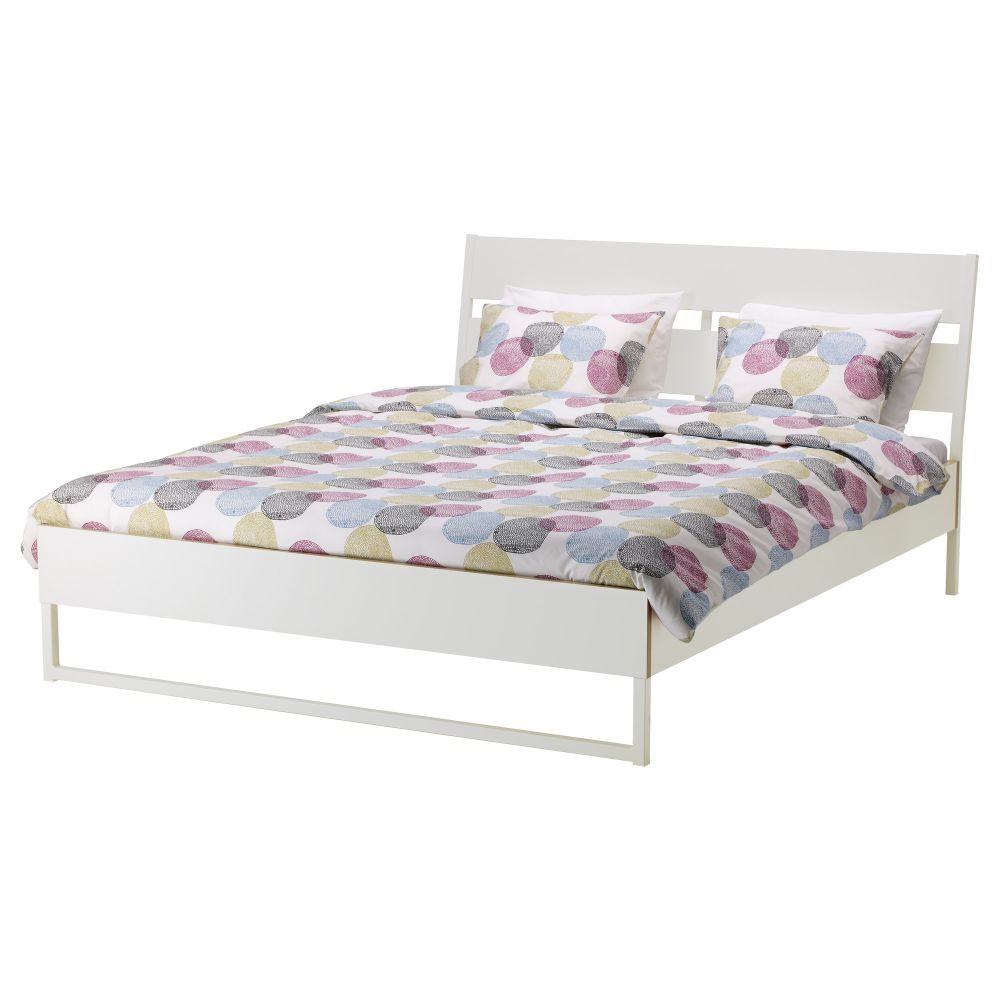 Каркас кровати ТРИСИЛ, белый, Леирсунд - фото 1