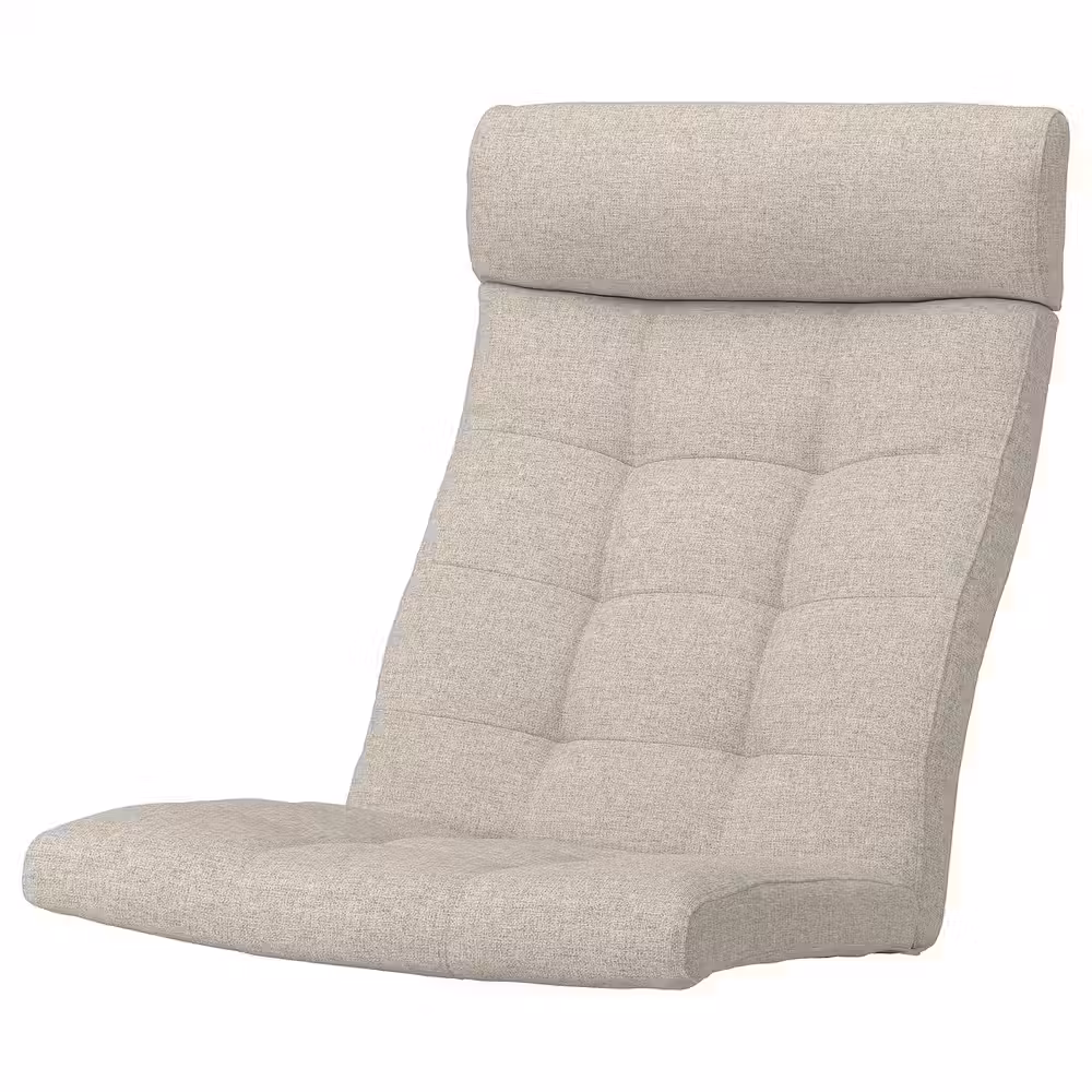 POÄNG Подушка-сиденье на кресло - Gunnared бежевый - схема-чертеж с размерами