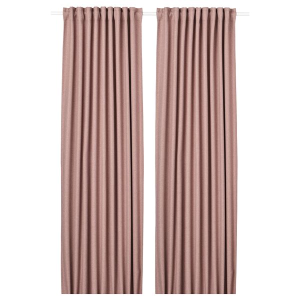 Затемняющие гардины, 2 шт., розовый, 145x300 см IKEA ANNAKAJSA АННАКАЙСА 804.629.97 - фото 2