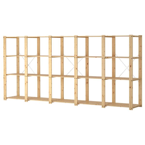 Комбинация для хранения ГОРМ, хвойное дерево (397x55x174 см) - схема-чертеж с размерами