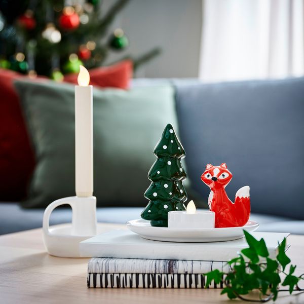 Подсвечник для греющей свечи, белый 13 см IKEA VINTER 2021 ВИНТЕР 2021 004.984.05 - схема-чертеж с размерами