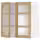 METOD Навесной шкаф/полки/2стеклян двери - белый/Forsbacka дуб 80x80 см