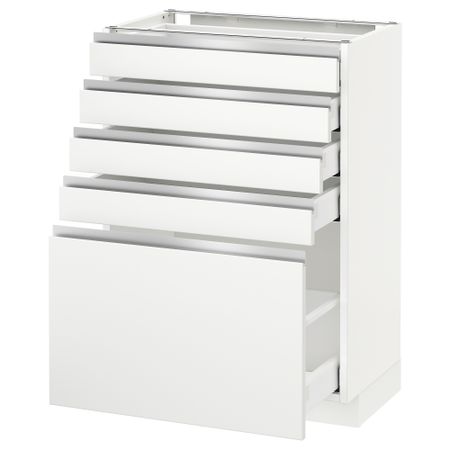 Напольный шкаф с 5 ящиками МЕТОД / МАКСИМЕРА, белый, Нодста белый