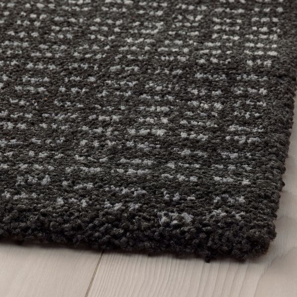 Ковер, короткий ворс, черный 60x90 см IKEA LANGSTED ЛАНГСТЕД 804.825.75 - схема-чертеж с размерами