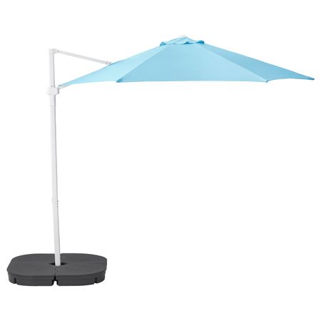 Зонт от солнца с опорой, голубой/Сварто темно-серый 270 см IKEA HÖGÖN ХЁГЁН 893.208.66