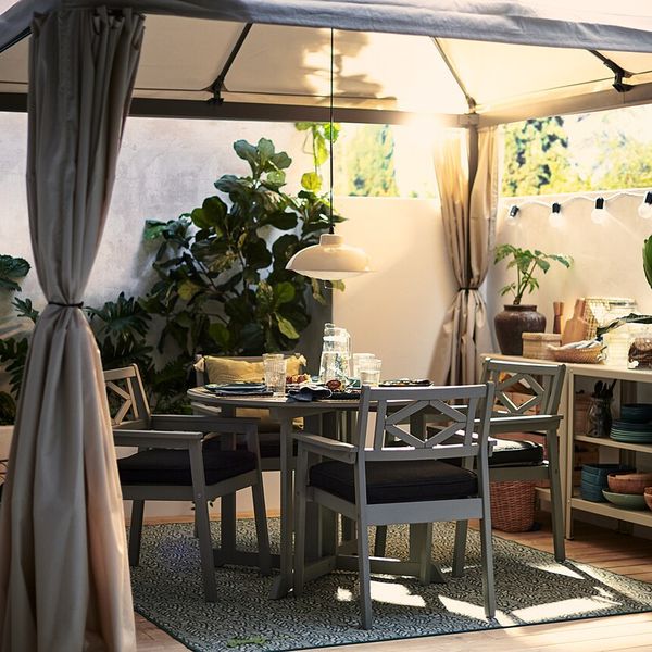 Стол + 4 кресла, для/сада, серый морилка IKEA BONDHOLMEN БОНДХОЛЬМЕН 893.304.84 - фото 5