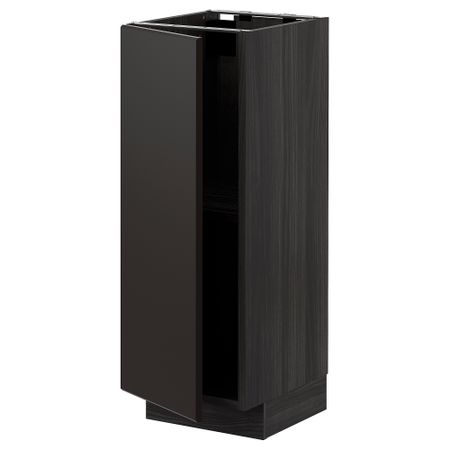 Напольный шкаф с полками, 30x37 см, черный, Kungsbacka антрацит IKEA METOD МЕТОД 594.656.72