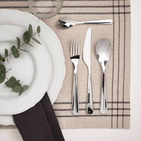 Столовый набор, 24 предмета, нержавеющая сталь IKEA BÄCKÖRING 805.600.83 - схема-чертеж с размерами
