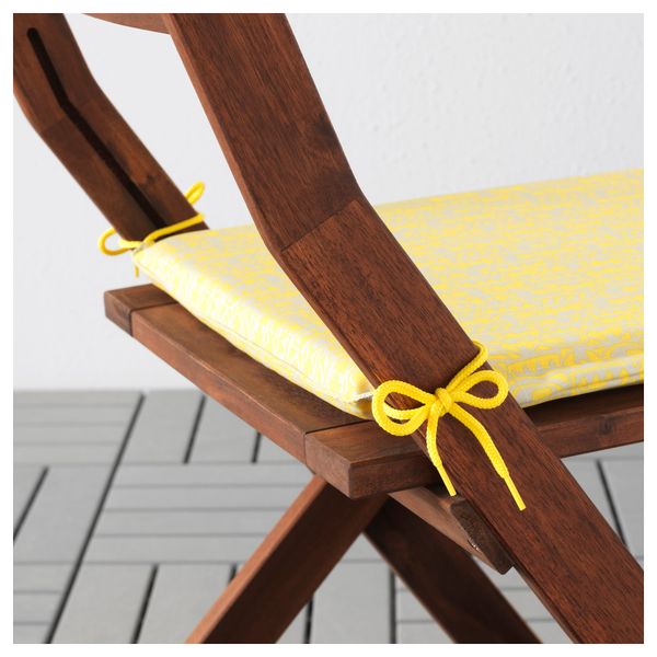 Подушка на садовый стул НЭСТОН, желтый (40x40 см) - фото 3
