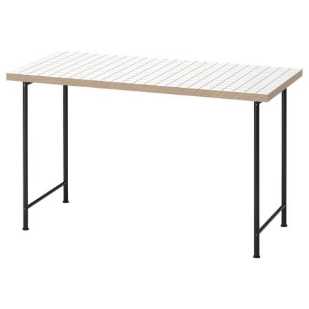 Письменный стол, белый антрацит, черный, 120x60 см IKEA LAGKAPTEN ЛАГКАПТЕН, SPÄND 195.636.55