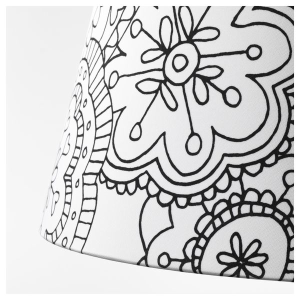 Абажур ЭТТЕНДАЛЬ, черный/белый (33 см) - фото 3