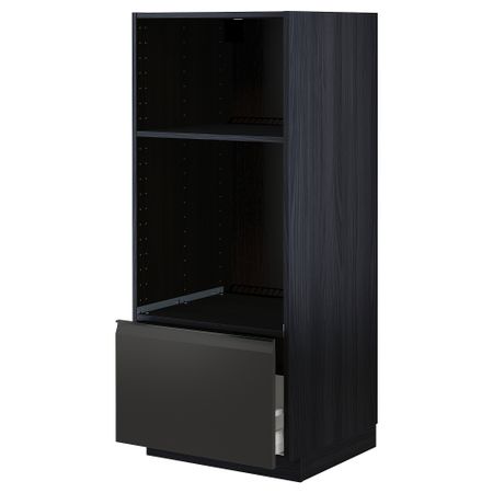 Высокий шкаф для духовки, СВЧ с ящиком IKEA METOD МЕТОД, MAXIMERA МАКСИМЕРА 894.952.53