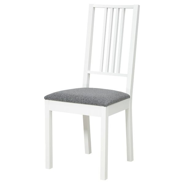 Стул, белый/Гуннаред классический серый IKEA BÖRJE БЁРЬЕ 104.784.40 - фото 1
