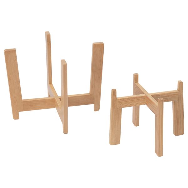 Подставка для кашпо, 2 шт., бамбук IKEA NYSKÖRDAD НЮСКЁРДАД 704.287.96 - фото 1