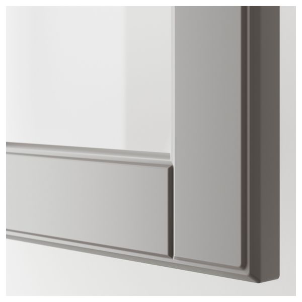 Стеклянная дверь БУДБИН, серый - схема-чертеж с размерами