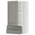Навесной шкаф с дверцей, 2 ящика МЕТОД / МАКСИМЕРА, белый, Будбин серый