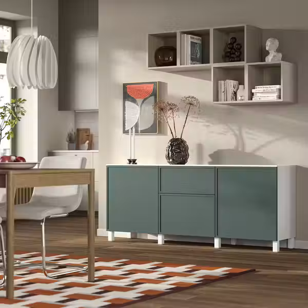 BESTÅ Комбинация для хранения с ящиками - схема-чертеж с размерами