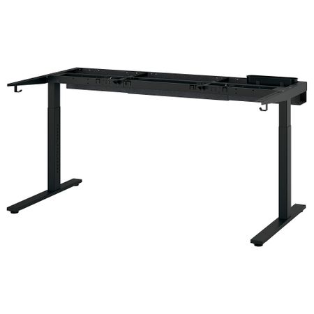 Подстолье для письменного стола, 120, 140, 160x80 см, черный IKEA MITTZON 605.279.09